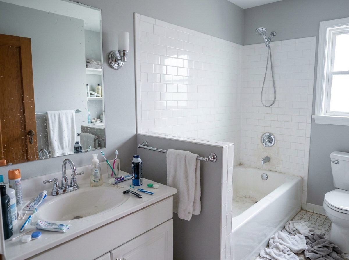 bathroom before cleaning