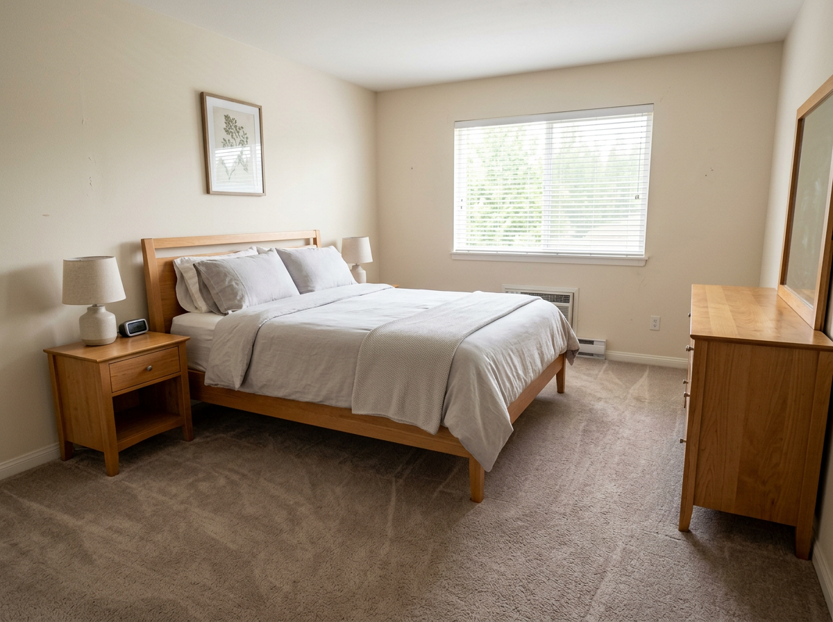 bedroom after cleaning by Reset and Bloom Co.