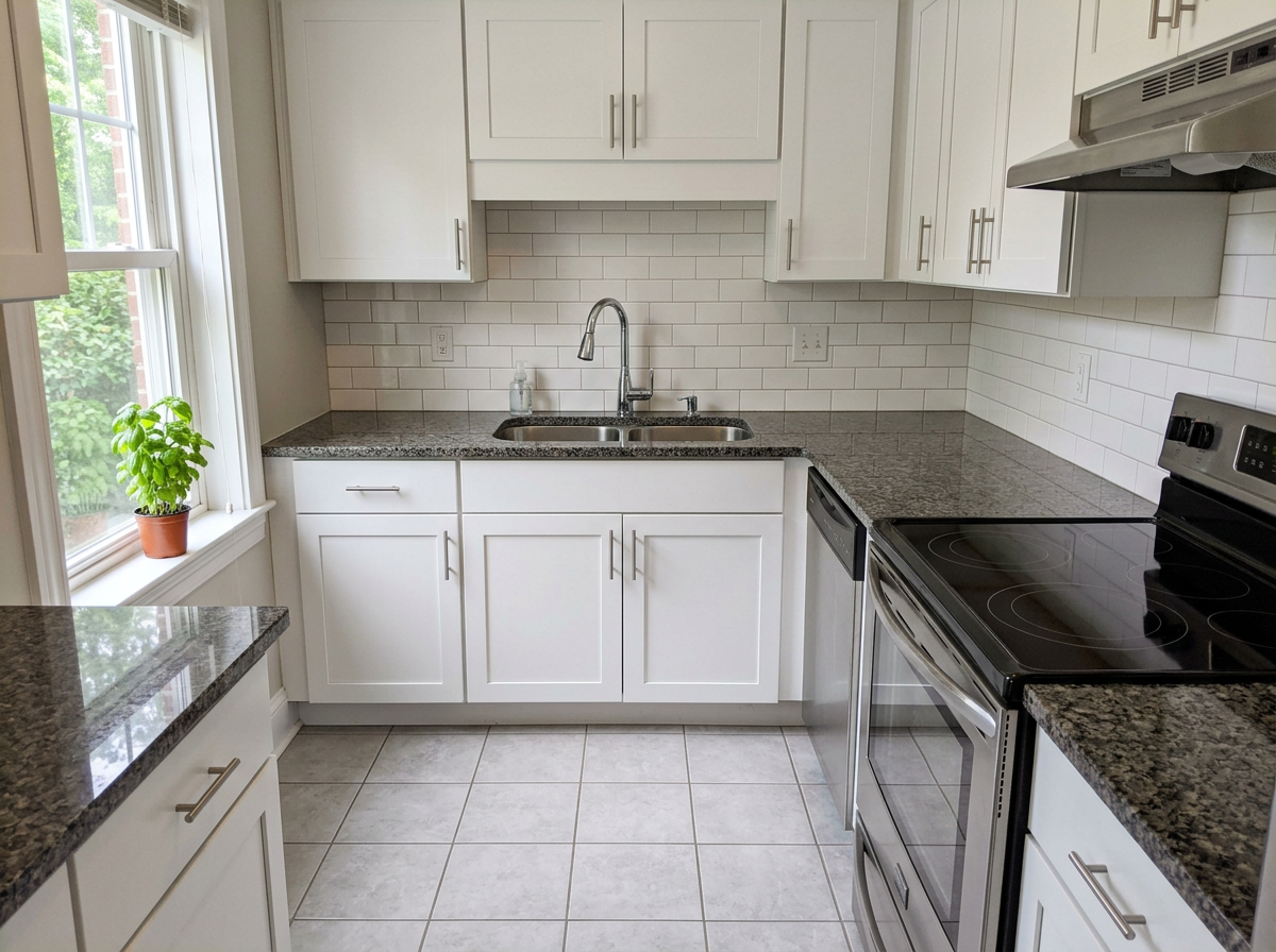 kitchen after cleaning by Reset and Bloom Co.